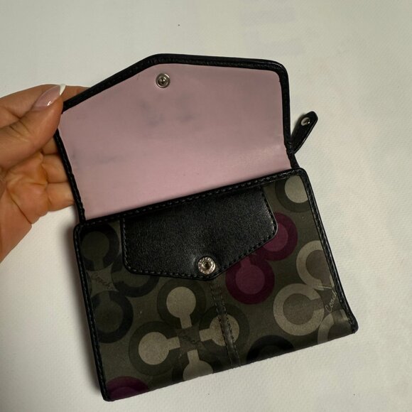 Coach Madison Clover Medium Wallet | Purple & Grey | Lightly Used - Picture 4 of 10